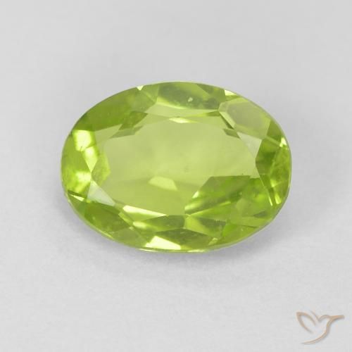1.10ct Naturel Vert clair Péridot, ovale, VVS-VS