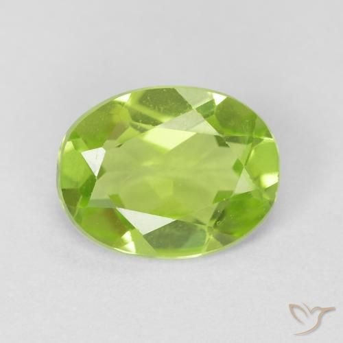 1.09ct Naturel Vert clair Péridot, ovale, VVS-VS