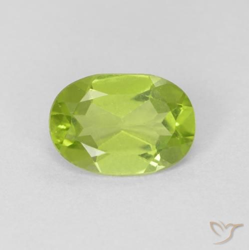 0.76ct Naturel Vert clair Péridot, ovale, VVS-VS