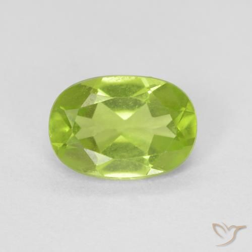 Péridot Vert clair naturelle ovale, 0.86 ct, VVS-VS