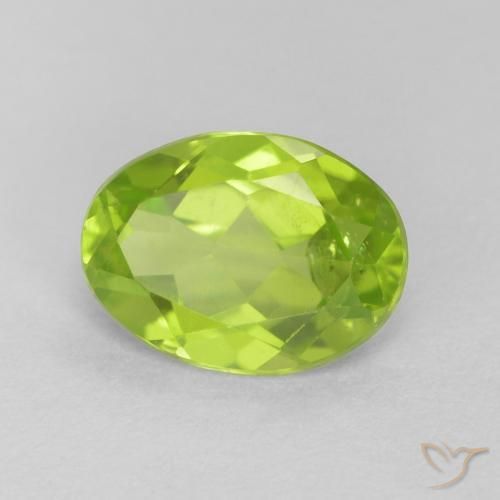 Péridot Vert clair naturelle ovale, 1.13 ct, VS