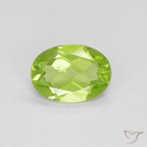 1.00ct Naturel Vert éclatant Péridot, ovale, VVS-VS