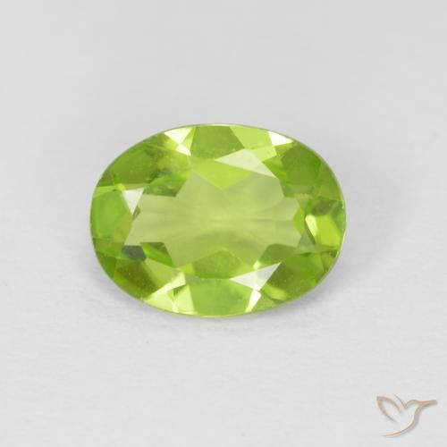 1.19ct Naturel Vert éclatant Péridot, ovale, VVS-VS