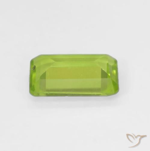 Péridot Vert clair naturelle Octogone / coupe Émeraude, 0.87 ct, VS