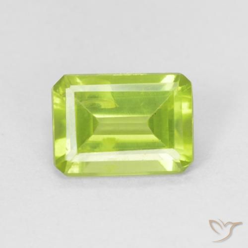 Péridot Vert clair naturelle Octogone / coupe Émeraude, 0.98 ct, VS