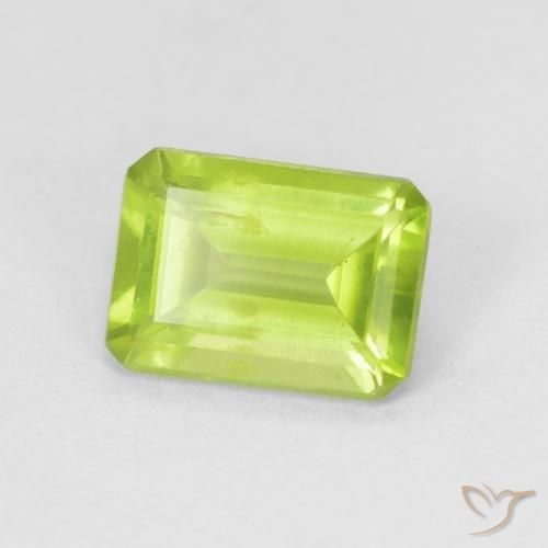 Péridot Vert clair naturelle Octogone / coupe Émeraude, 0.98 ct, VS