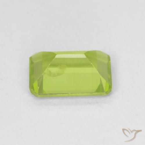 Péridot Vert clair naturelle Octogone / coupe Émeraude, 0.98 ct, VS