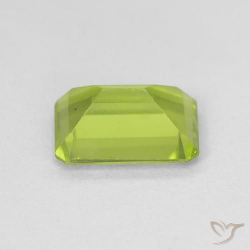 Péridot Vert clair naturelle Octogone / coupe Émeraude, 1.04 ct, VS