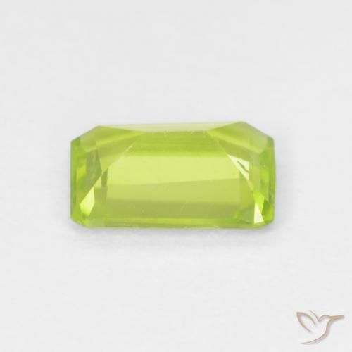 Péridot Vert clair naturelle Octogone / coupe Émeraude, 0.90 ct, VVS