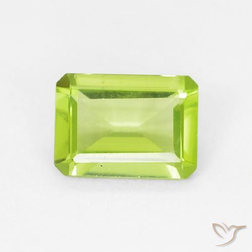 0.99ct Naturel Vert clair Péridot, Taille émeraude, VVS-VS
