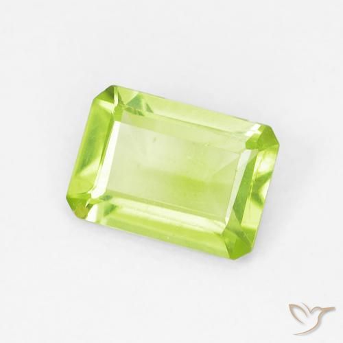 Péridot Vert clair naturelle Octogone / coupe Émeraude, 0.86 ct, VVS-VS