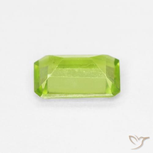 Péridot Vert clair naturelle Octogone / coupe Émeraude, 0.86 ct, VVS-VS
