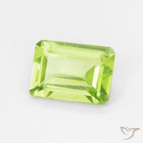 Péridot Vert clair naturelle Octogone / coupe Émeraude, 1.01 ct, VVS-VS