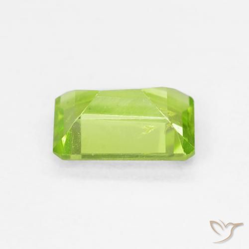 Péridot Vert clair naturelle Octogone / coupe Émeraude, 1.01 ct, VVS-VS