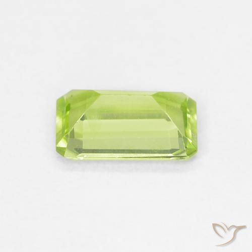 Péridot Vert clair naturelle Octogone / coupe Émeraude, 0.51 ct, VVS-VS