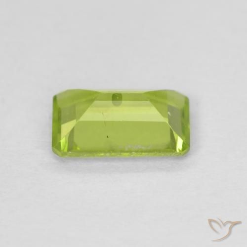 Péridot Vert moyen naturelle Octogone / coupe Émeraude, 0.86 ct, VS