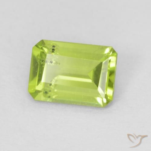 Péridot Vert clair naturelle Octogone / coupe Émeraude, 0.96 ct, VS