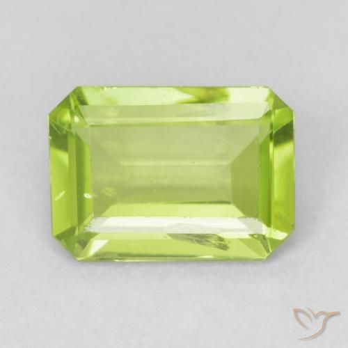 Péridot Vert clair naturelle Octogone / coupe Émeraude, 0.78 ct, VS-SI