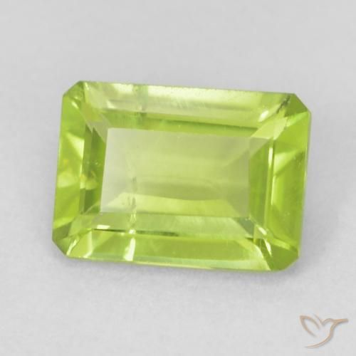 Péridot Vert clair naturelle Octogone / coupe Émeraude, 0.96 ct, VS