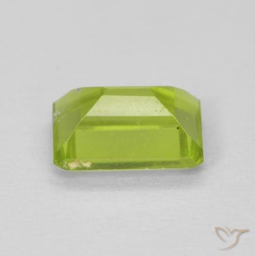 Péridot Vert clair naturelle Octogone / coupe Émeraude, 1.12 ct, VS