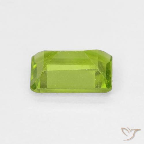 Péridot Vert clair naturelle Octogone / coupe Émeraude, 1.08 ct, VVS-VS