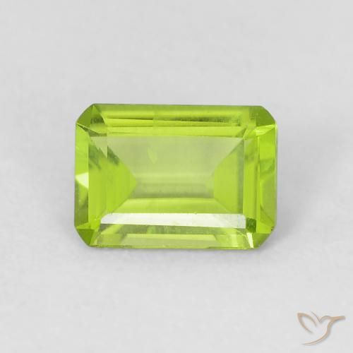 0.92ct Naturel Vert clair Péridot, Taille émeraude, VVS-VS