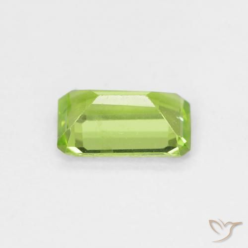 Péridot Vert jaunâtre naturelle Octogone / coupe Émeraude, 0.54 ct, VS
