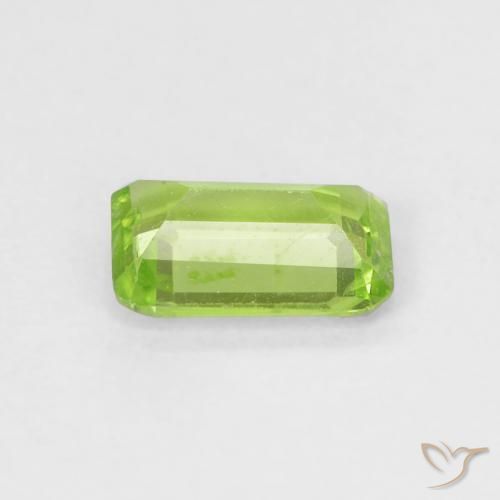 Péridot Vert éclatant naturelle Octogone / coupe Émeraude, 0.54 ct, VS