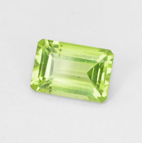 Péridot Vert éclatant naturelle Octogone / coupe Émeraude, 0.58 ct, VS