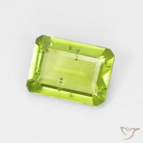 Péridot Vert clair naturelle Octogone / coupe Émeraude, 0.93 ct, VS-SI