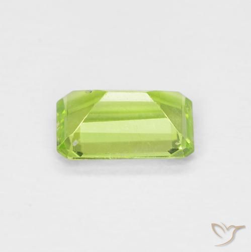 Péridot Vert jaunâtre naturelle Octogone / coupe Émeraude, 0.57 ct, VS