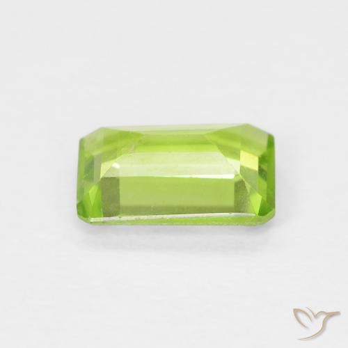 Péridot Vert jaunâtre naturelle Octogone / coupe Émeraude, 0.99 ct, VS