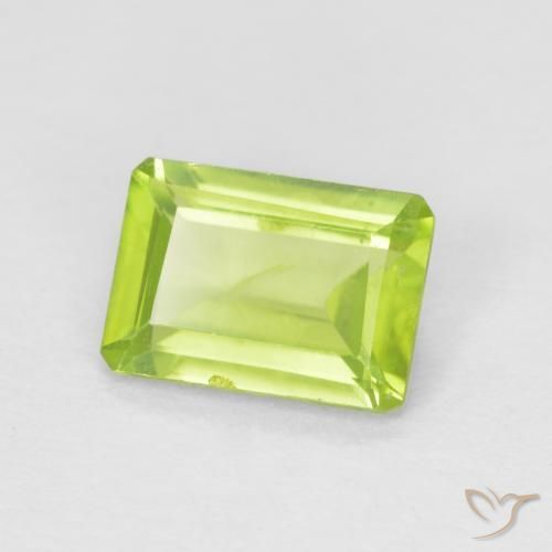 Péridot Vert clair naturelle Octogone / coupe Émeraude, 0.91 ct, VS