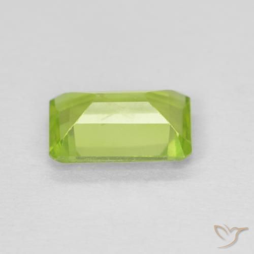 Péridot Vert clair naturelle Octogone / coupe Émeraude, 0.91 ct, VS