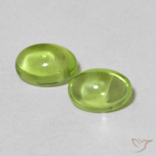 1.02ctw Naturel Vert éclatant Péridot, ovale, Transparent