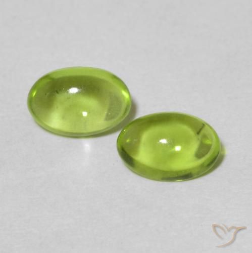 0.93ctw Naturel Vert moyen Péridot, ovale, Transparent