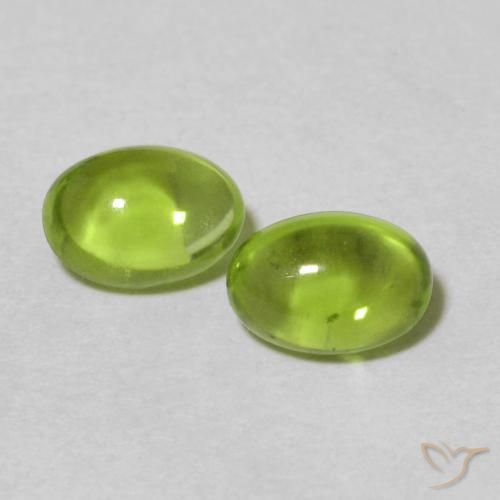 1.30ctw Naturel Vert éclatant Péridot, ovale, Transparent