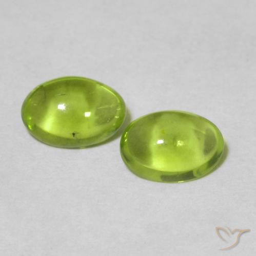 1.03ctw Naturel Vert moyen Péridot, ovale, Transparent