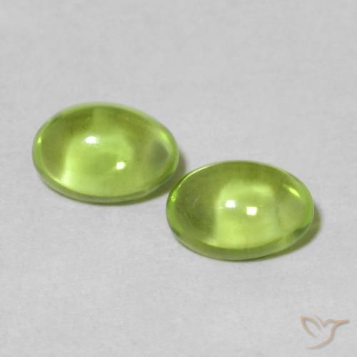 1.12ctw Naturel Vert moyen Péridot, ovale, Transparent