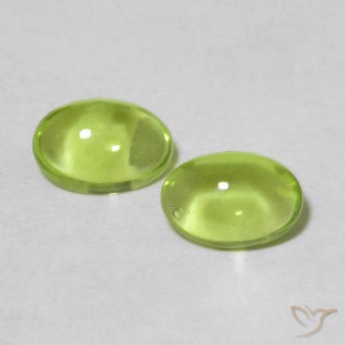 0.99ctw Naturel Vert moyen Péridot, ovale, Transparent