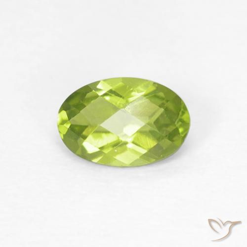 0.54ct Naturel Vert clair Péridot, ovale, VS