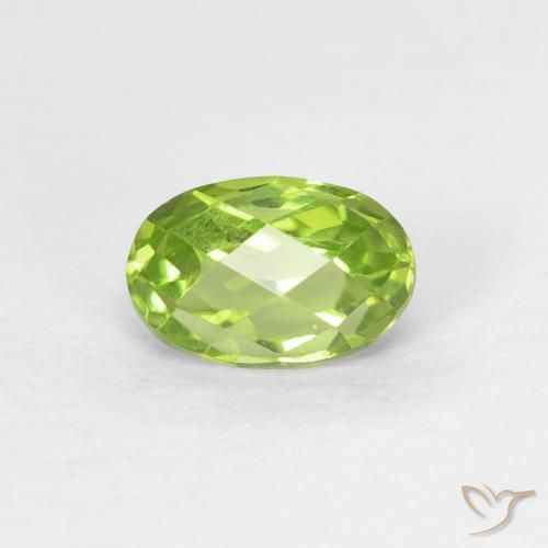 0.73ct Naturel Vert vif et léger Péridot, ovale, VS