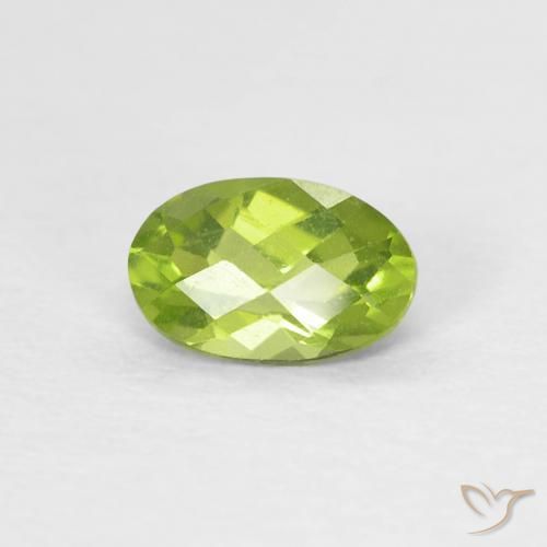 0.49ct Naturel Vert clair Péridot, ovale, VS