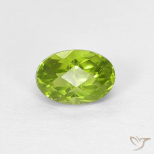 0.66ct Naturel Vert clair Péridot, ovale, VVS-VS