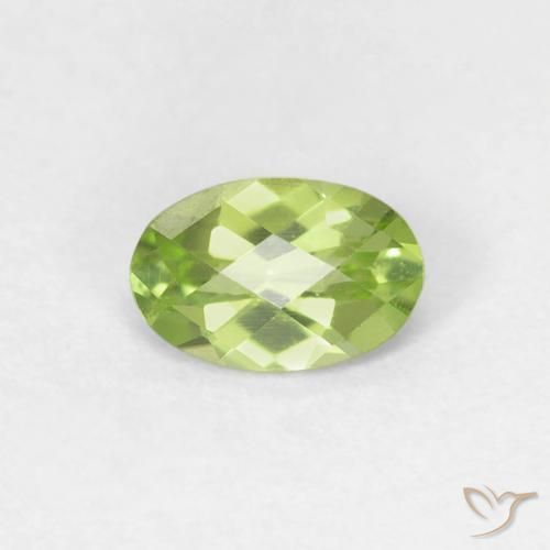 0.44ct Naturel Vert éclatant Péridot, ovale, VVS-VS