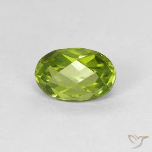 0.68ct Naturel Vert éclatant Péridot, ovale, VVS-VS