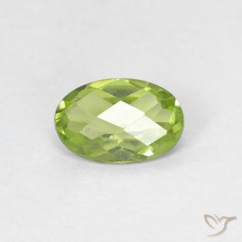 0.49ct Naturel Vert vif et léger Péridot, ovale, VVS-VS