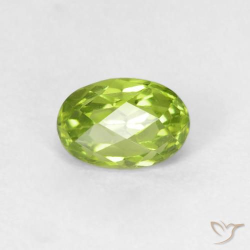 0.72ct Naturel Vert clair Péridot, ovale, VVS-VS