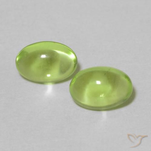 1.06ctw Naturel Vert jaunâtre Péridot, ovale, Transparent