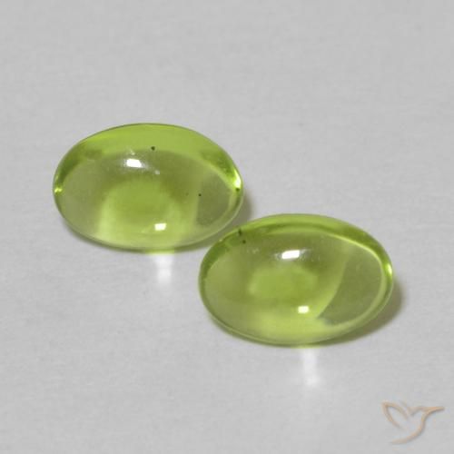 0.87ctw Naturel Vert éclatant Péridot, ovale, Transparent